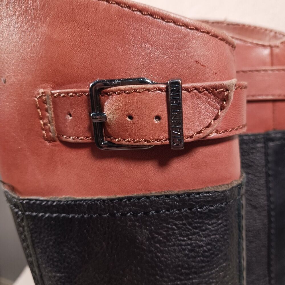 Gianni Bini Two Toned Brown & Black Riding Boots Gianni Bini 8M Equestrian VGUC - Picture 3 of 9